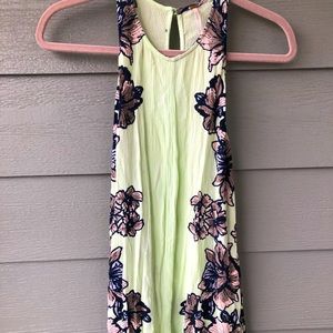 Green Free People Mini Dress